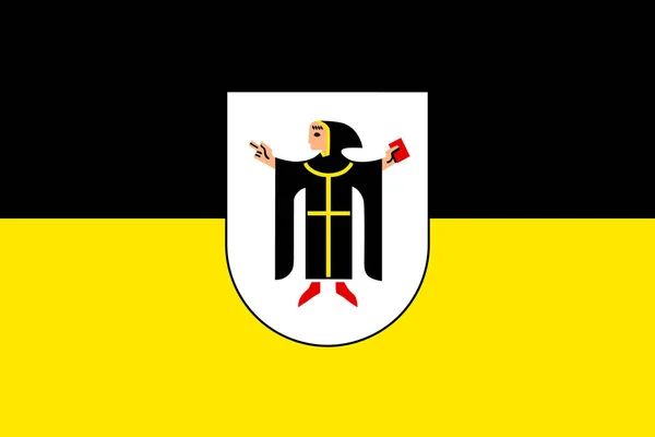 Prosty Flaga Miasta Monachium Odpowiedni Rozmiar Odsetek Kolory — Wektor stockowy