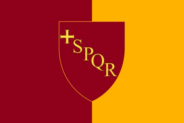 Bandiera Semplice Roma Dimensione Corretta Colori Proporzionali — Vettoriale Stock