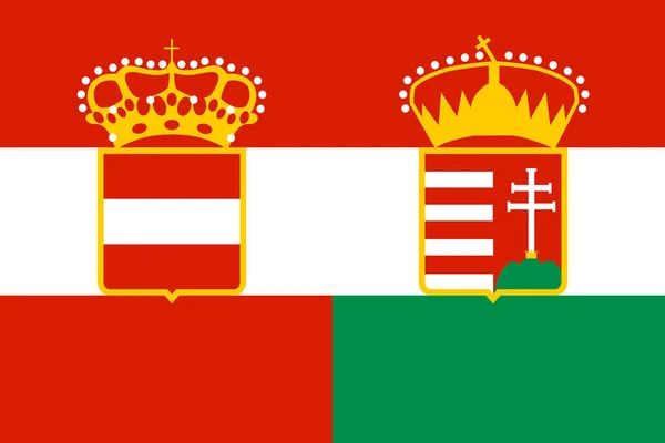 Bandeira Histórica Império Austro Húngaro — Vetor de Stock