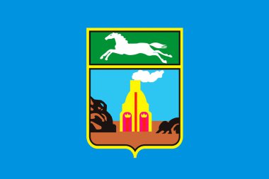 Barnaul basit bayrağı. Doğru boyutu, oran, renk