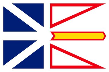 Basit bayrak Kanada eyaleti. Newfoundland ve Labrador