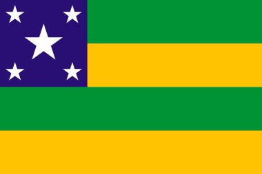 Basit bayrak devlet Brezilya'nın. Sergipe