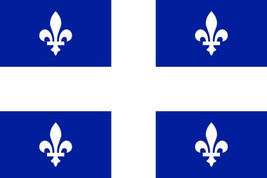 Basit bayrak Kanada eyaleti. Quebec