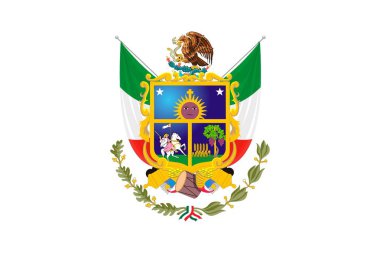 Simple flag state of Mexico, Queretaro de Arteaga clipart