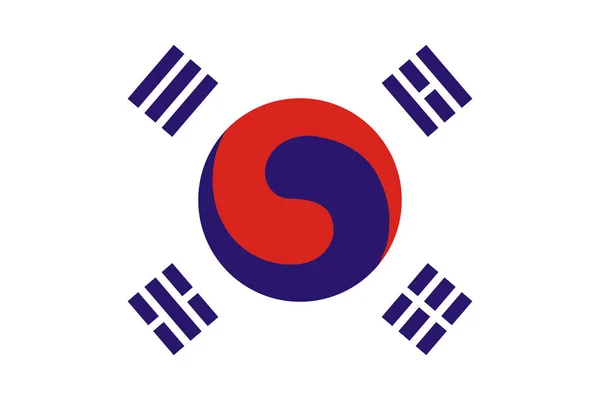 Tarihsel Bayrak Kore Mparatorluğu — Stok Vektör