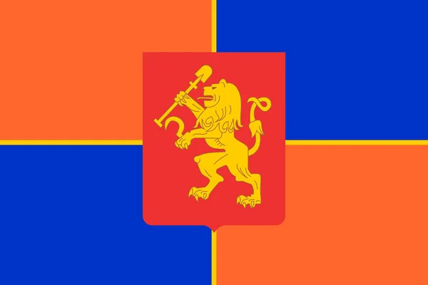 Simple Flag Krasnoyarsk Correct Size Proportion Colors — Stock Vector