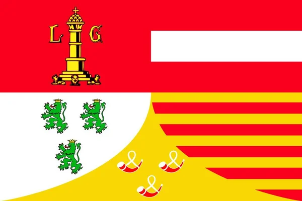 列日的简单旗帜是比利时的一个州 — 图库矢量图片
