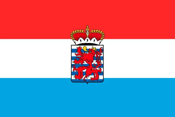 Bandeira Simples Luxembourg Estado Bélgica — Vetor de Stock