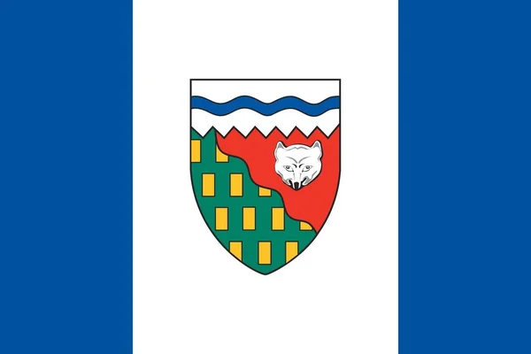 Provincia Bandera Simple Canadá Territorios Del Noroeste — Vector de stock