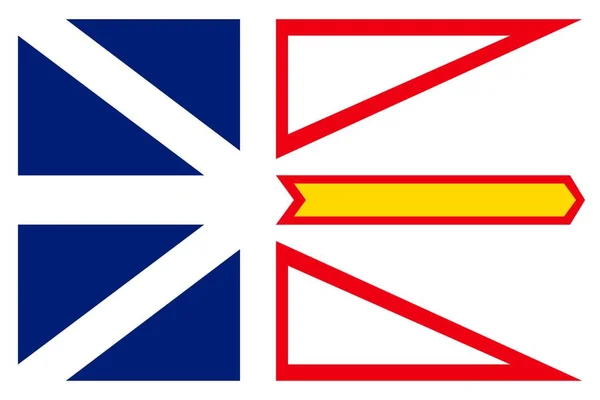 Província Bandeira Simples Canadá Terra Nova Labrador —  Vetores de Stock