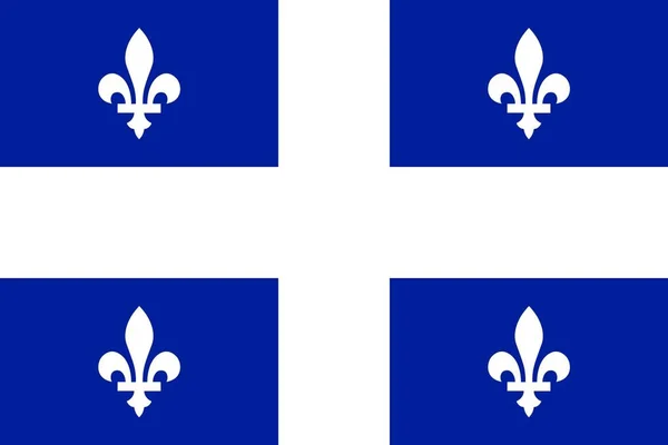 Province Drapeau Simple Canada Québec — Image vectorielle