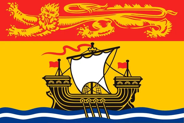 Province Drapeau Simple Canada Nouveau Brunswick — Image vectorielle