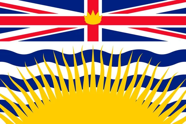Простий Прапор Провінції Канади Британська Колумбія — стоковий вектор