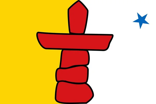 Prosty Flaga Prowincji Kanady Nunavut — Wektor stockowy