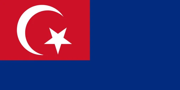 ジョホール州のシンプルな旗はマレーシアの州 — ストックベクタ