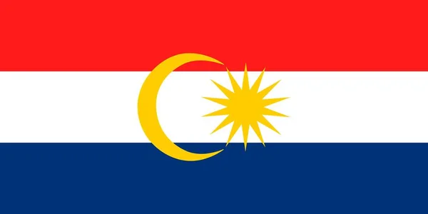 Estado Bandera Simple Malasia Labuan — Vector de stock