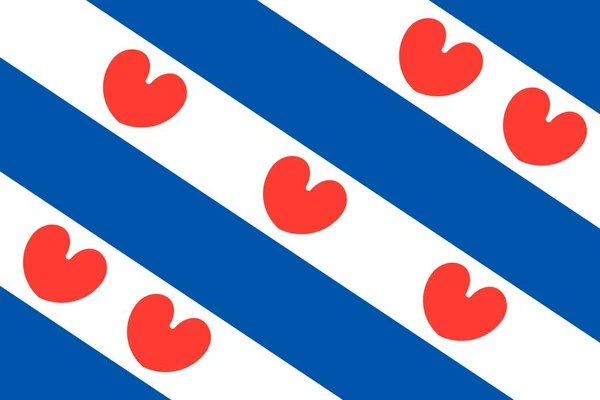 Einfache Flagge Von Friesland Ist Ein Staat Der Niederlande — Stockvektor
