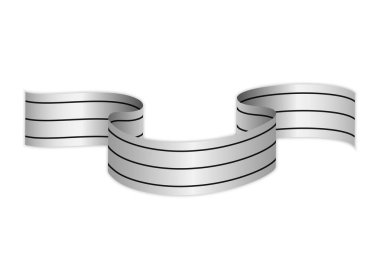 Beyaz bir arka plan üzerinde şerit. Şablon tasarım projesi. Vektör çizim