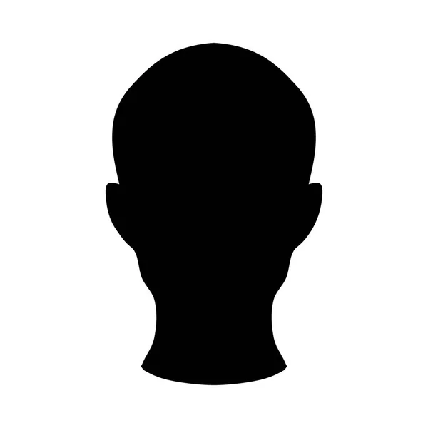 Menschliche Kopf Silhouette Vektorillustration — Stockvektor