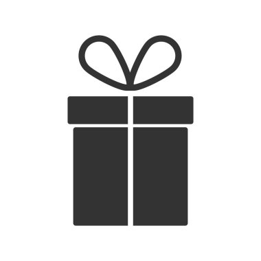 Hediye vektör simgesi beyaz arka plan üzerinde