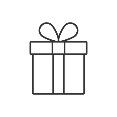 Hediye vektör simgesi beyaz arka plan üzerinde