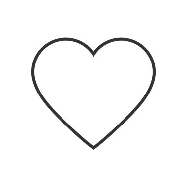 Beyaz arkaplanda kalp vektörü simgesi