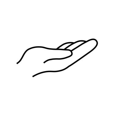 El vektör simgesi beyaz arka plan üzerinde