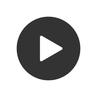 Video düğme vektör simgesi beyaz arka plan üzerinde oynamak