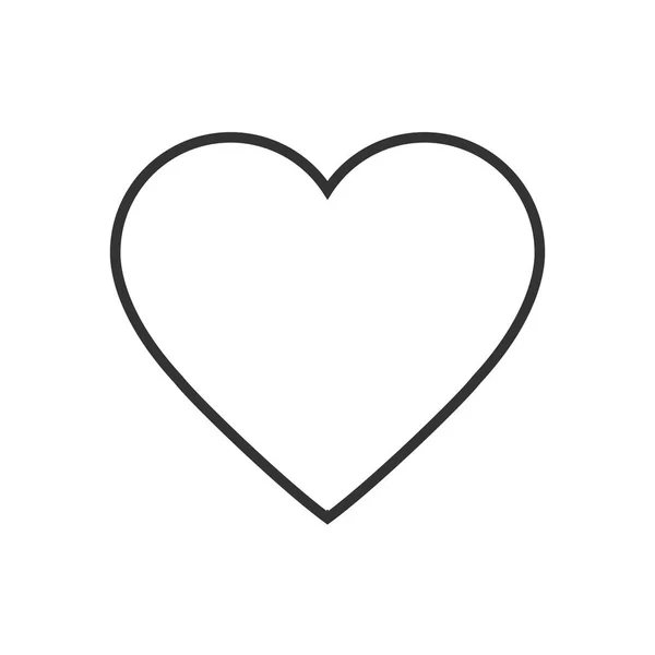 Ikona Vektoru Srdce Bílém Pozadí — Stockový vektor