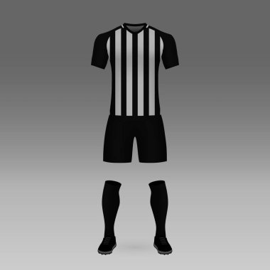 futbol takımı Partizan, futbol forma gömlek şablonu. Vektör çizim