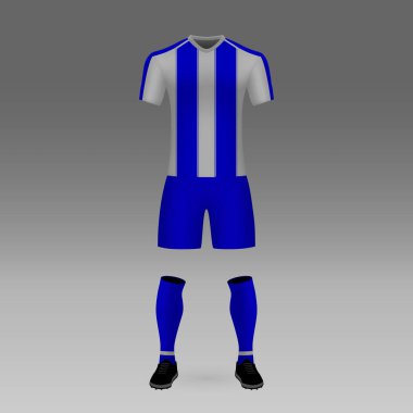 futbol takımı Porto, futbol forma gömlek şablonu. Vektör çizim