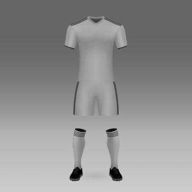 futbol takımı Real Madrid, futbol forma gömlek şablonu. Vektör çizim