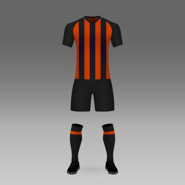 futbol takımı Shakhtar Donetsk, futbol forma gömlek şablonu. Vektör çizim