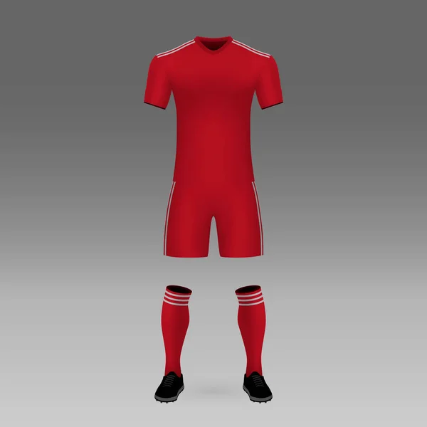 Kit Football Aberdeen Modèle Chemise Pour Maillot Football Illustration Vectorielle — Image vectorielle