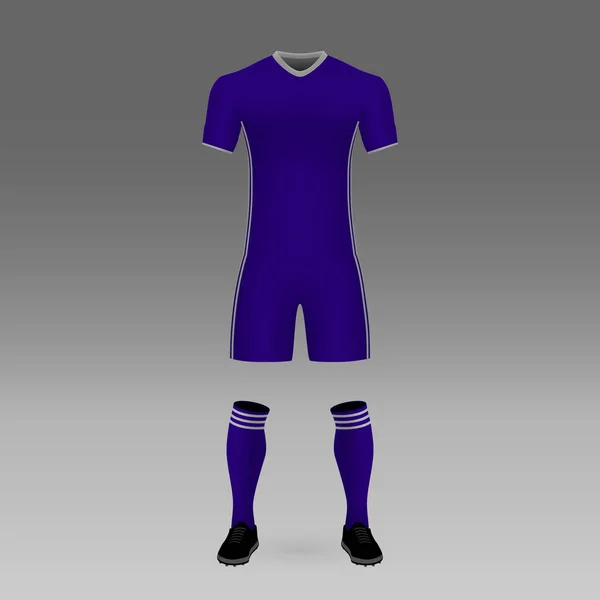 Football Kit Anderlecht Shirt Template Soccer Jersey Vector Illustration — Stock Vector