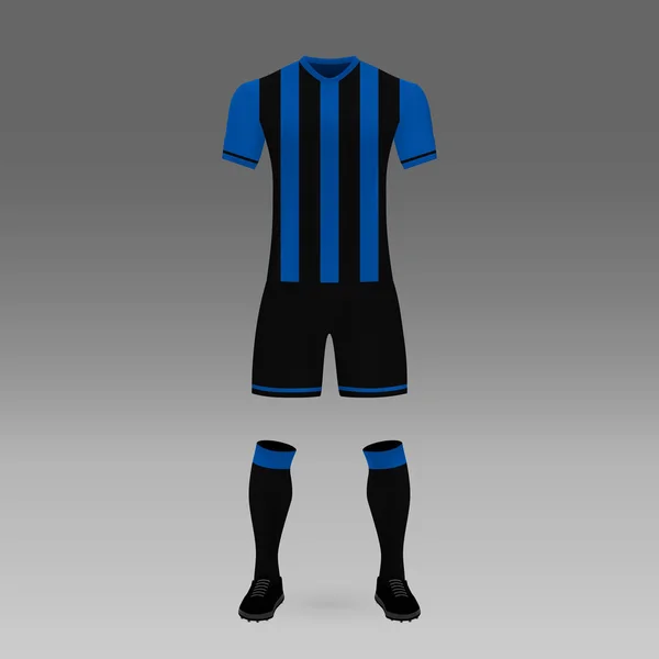 Kit Fútbol Atalanta Plantilla Camisa Para Camiseta Fútbol Ilustración Vectorial — Archivo Imágenes Vectoriales
