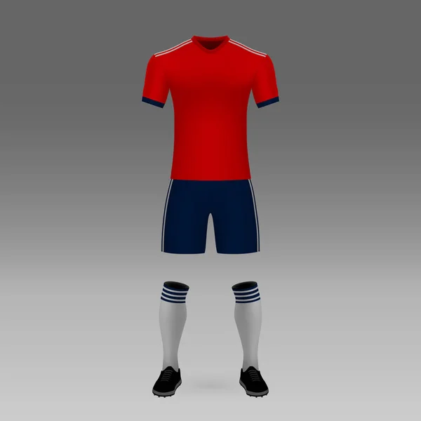 足球套件拜仁慕尼黑 足球球衣的球衣模板 向量例证 — 图库矢量图片