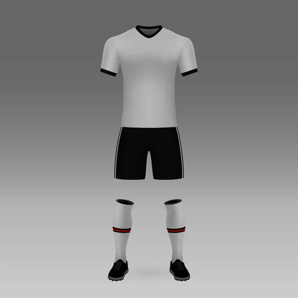 Football Kit Besiktas Shirt Template Soccer Jersey Vector Illustration — Stock Vector