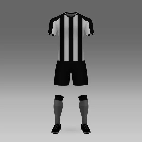 Piłka Nożna Zestaw Botafogo Koszula Szablon Dla Soccer Jersey Ilustracja — Wektor stockowy