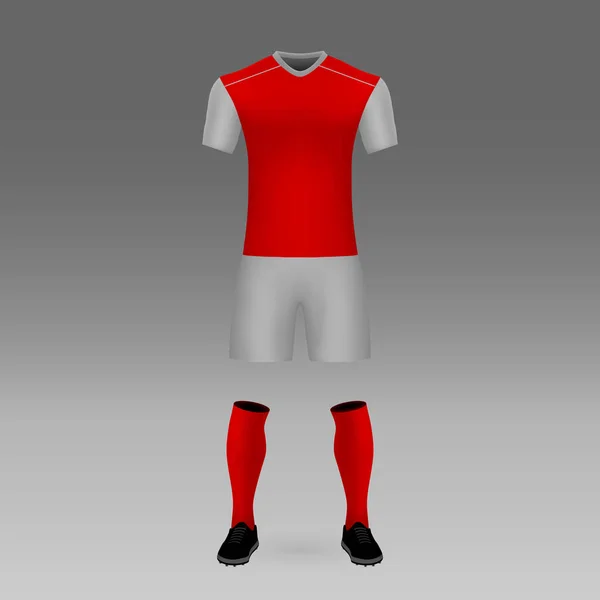 Kit Futebol Braga Modelo Camisa Para Camisa Futebol Ilustração Vetorial — Vetor de Stock