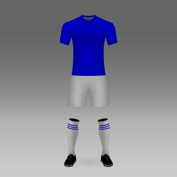 Kit Football Cruzeiro Modèle Chemise Pour Maillot Football Illustration Vectorielle — Image vectorielle