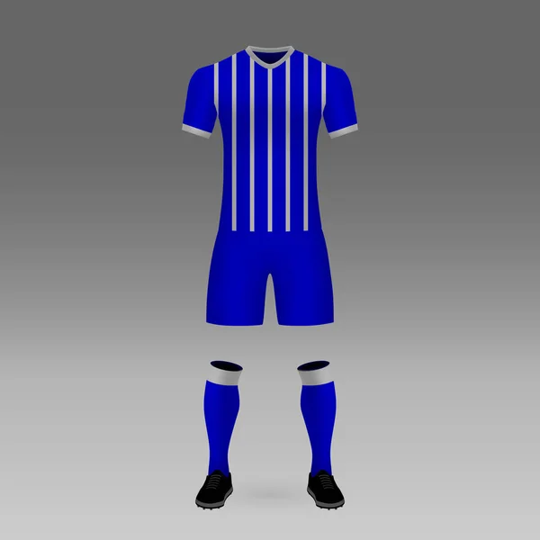 Football Kit Godoy Cruz Shirt Template Soccer Jersey Vector Illustration — Stock Vector