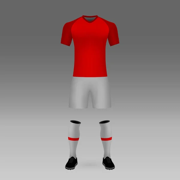 Kit Calcio Inernacional Porto Alegre Modello Camicia Maglia Calcio Illustrazione — Vettoriale Stock