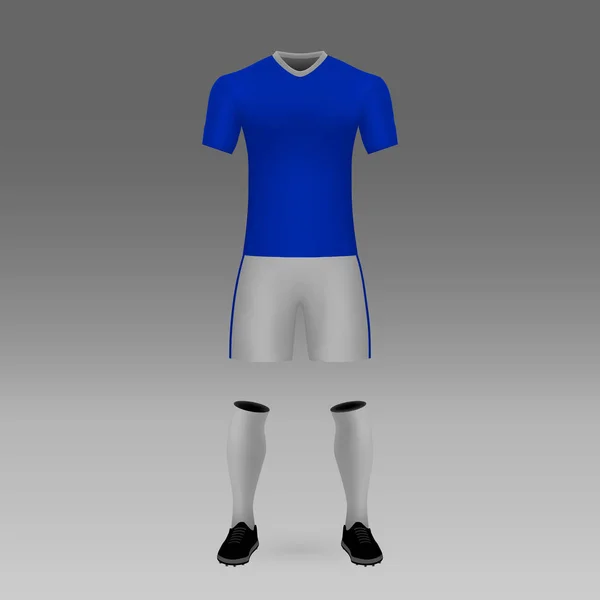 足球套件莱赫 足球球衣的衬衫模板 向量例证 — 图库矢量图片