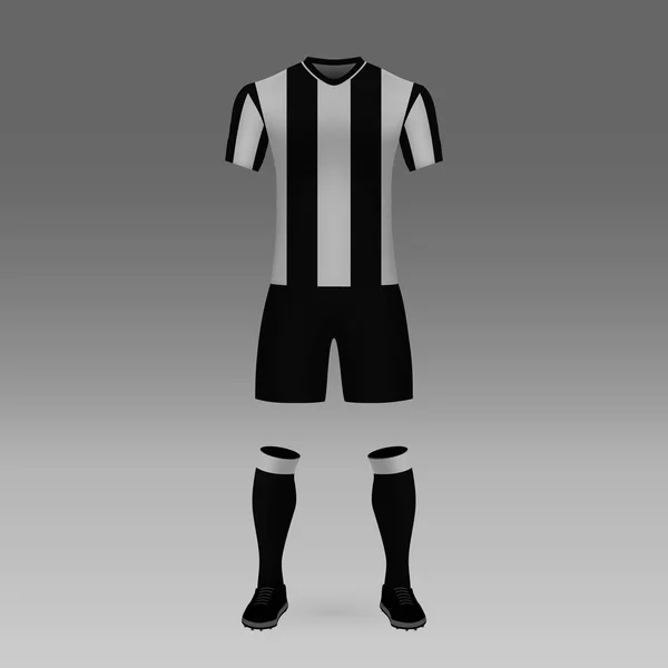 Piłka Nożna Zestaw Paok Koszula Szablon Dla Soccer Jersey Ilustracja — Wektor stockowy