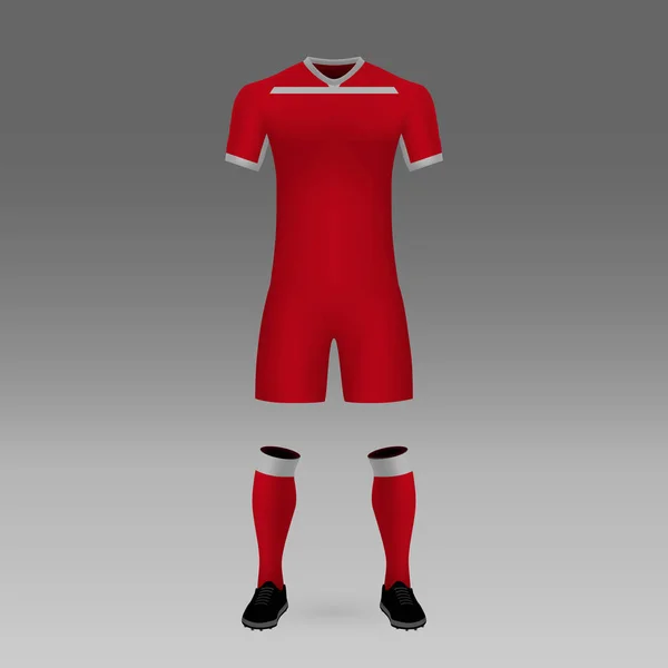 Kit Futebol Toluca Modelo Camisa Para Camisa Futebol Ilustração Vetorial — Vetor de Stock