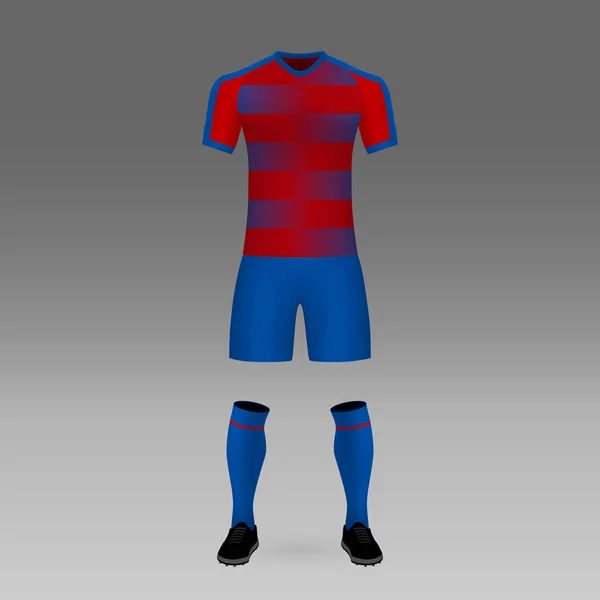 足球套件维多利亚 普尔森 足球球衣的衬衫模板 向量例证 — 图库矢量图片