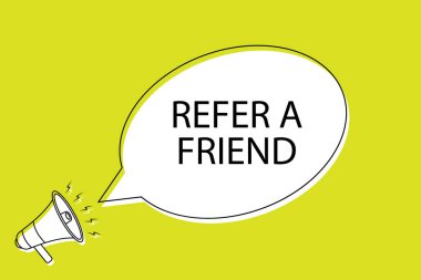 karikatür tarzı bir arkadaş konuşma balonu bakın. Erkek megafon ile