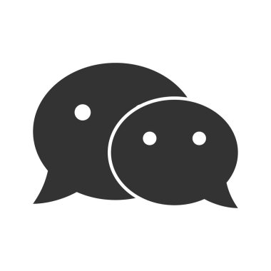 Sohbet simgesi beyaz arka plan üzerinde izole. Web sitesi tasarımı için konuşma balonu sembolü