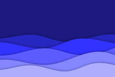 Kağıt Sanat karikatür soyut dalga arka plan kesmek